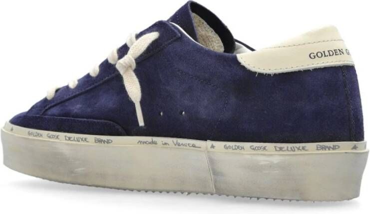 Golden Goose Donkerblauwe Sterrenpatch Sneakers Blue Dames