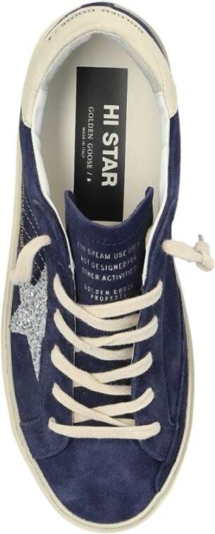 Golden Goose Donkerblauwe Sterrenpatch Sneakers Blue Dames