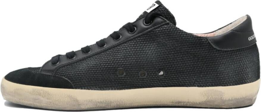 Golden Goose Donkergrijze en Zwarte Superstar Sneakers Black Dames