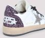 Golden Goose Witte Glitter Sneakers Paarse Patch White Dames - Thumbnail 7