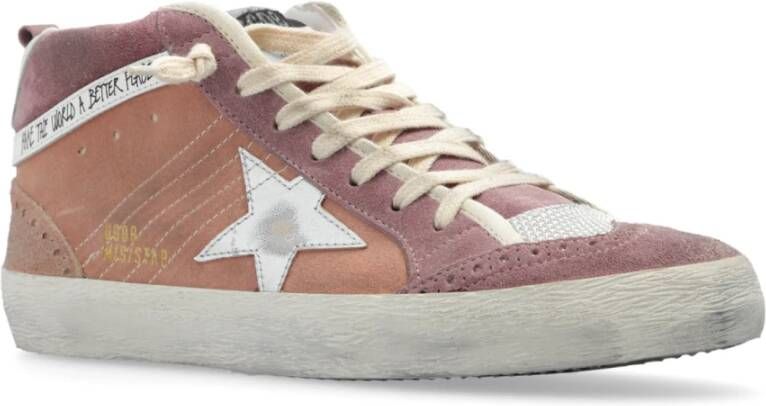 Golden Goose Enkellaagse Sneakers 'Star Double Quarter' Pink Dames