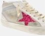 Golden Goose Fuchsia Glitter Mid Star Sneakers Gray Dames - Thumbnail 2