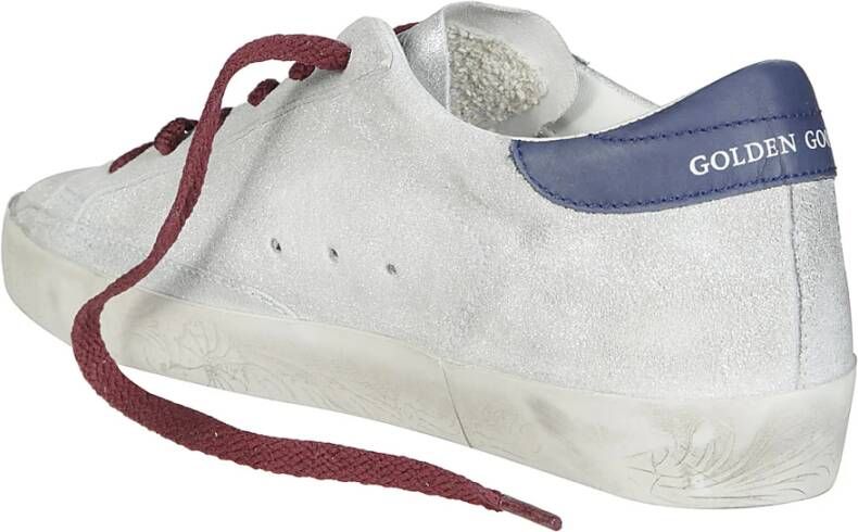 Golden Goose Gelamineerde leren veterschoenen Gray Dames