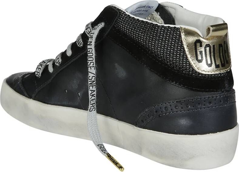 Golden Goose Gelamineerde Mid Star Stella Sneakers Black Dames