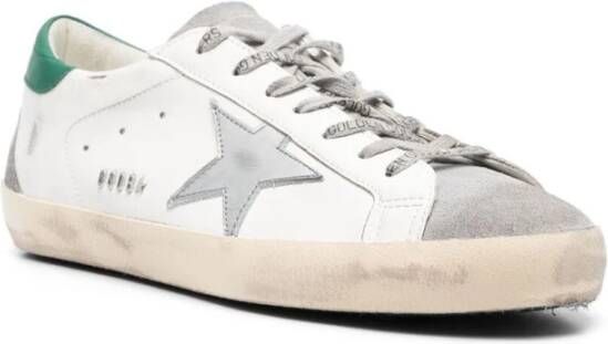 Golden Goose Gelamineerde ster leren sneakers White Heren