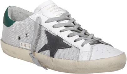 Golden Goose Geperforeerde leren sterhak sneakers Gray Heren