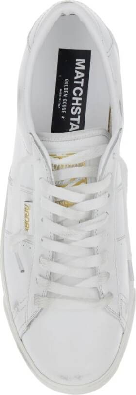 Golden Goose Glanzend Leren Sneakers Wit White Heren