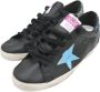 Golden Goose Glitter Back Leren Sneakers Zwart Blauw Black Dames - Thumbnail 3