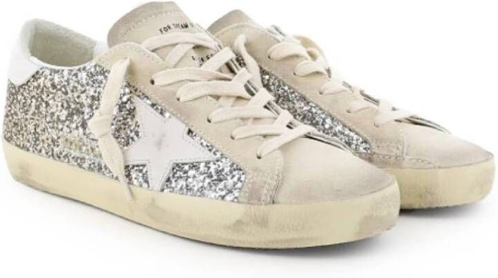 Golden Goose Glitter Beige Sneakers Multicolor Dames