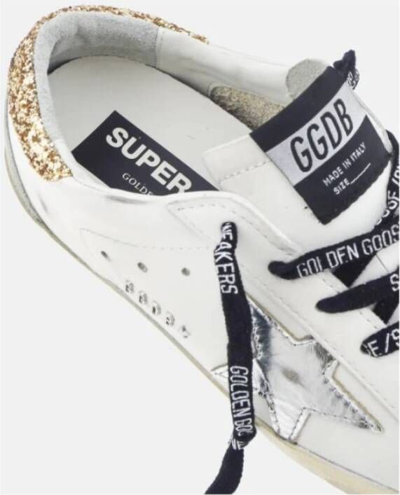 Golden Goose Glitter Heel Super-Star Witte Sneakers White Dames