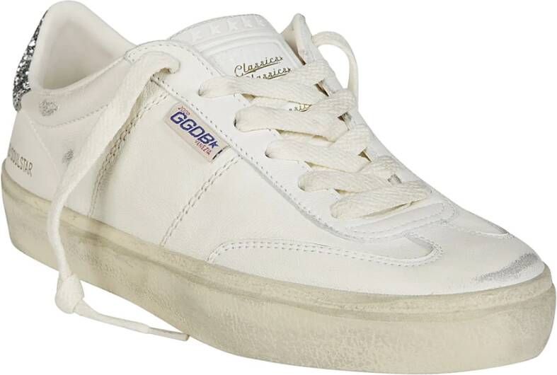 Golden Goose Glitter Hiel Leren Sneakers White Dames