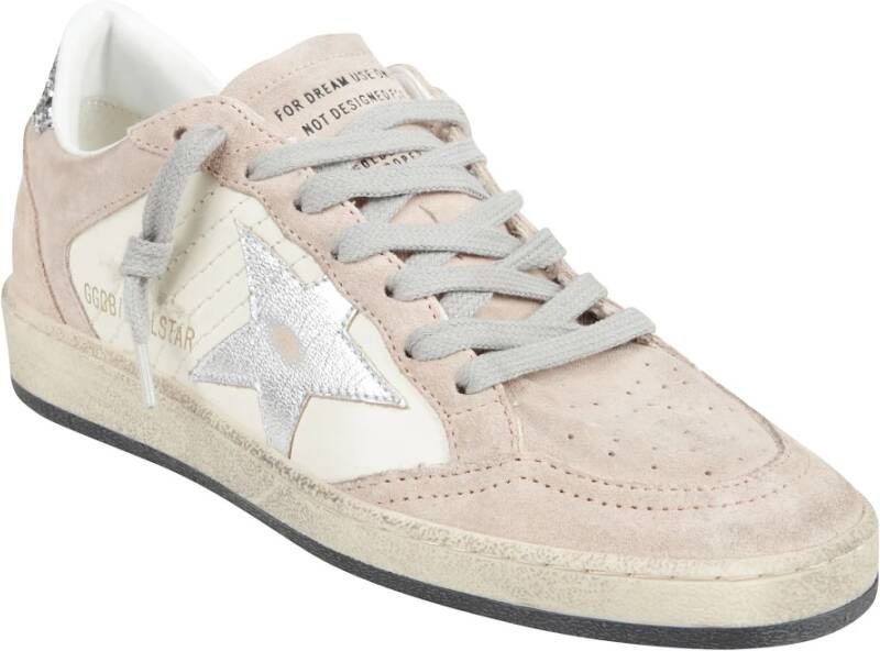 Golden Goose Glitter Hiel Suède Ster Schoenen Beige Dames