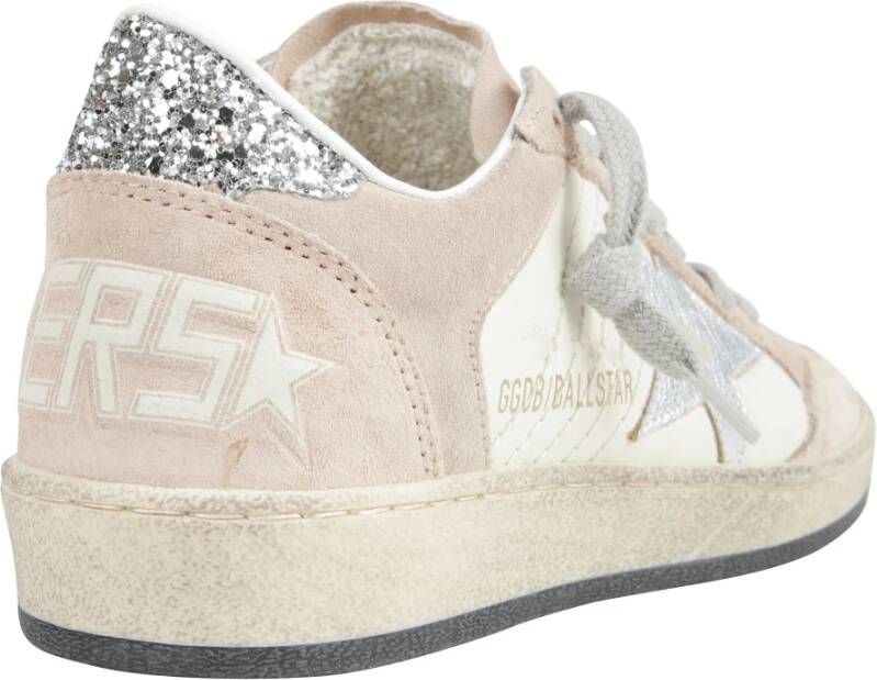 Golden Goose Glitter Hiel Suède Ster Schoenen Beige Dames