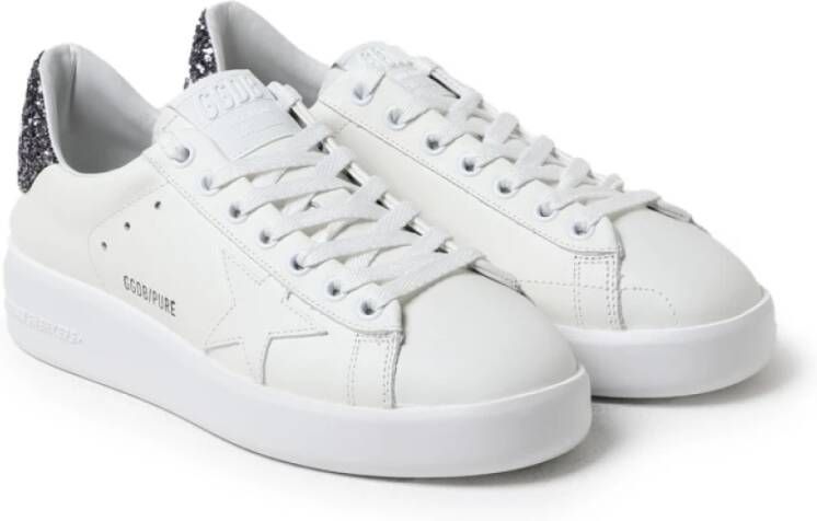 Golden Goose Glitter Hiel Witte Sneakers White Dames