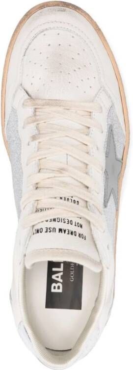 Golden Goose Glitter Leren Ster Hak Schoenen Beige Dames