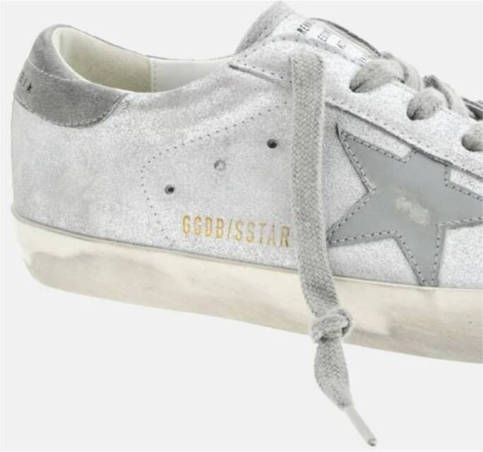 Golden Goose Glitter Leren Super-Star Sneakers Gray Dames