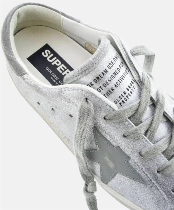 Golden Goose Glitter Leren Super-Star Sneakers Gray Dames