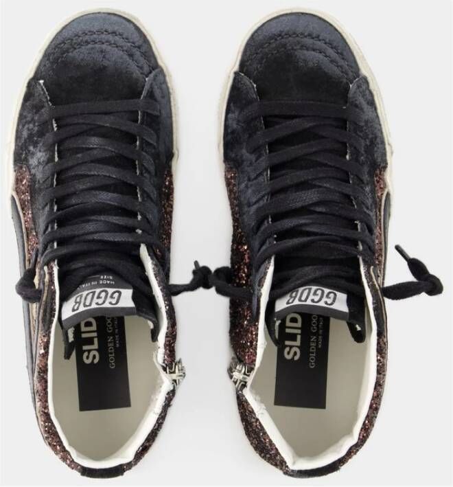 Golden Goose Glitter Sneakers met ronde neus Bruin Dames