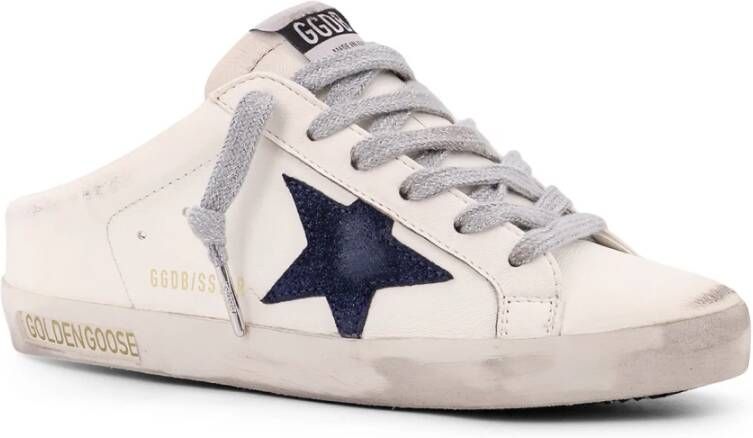 Golden Goose Glitter Star Leren Muiltjes White Dames