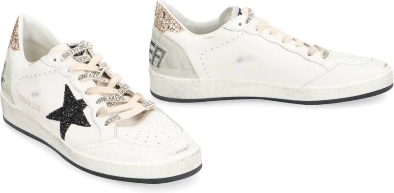 Golden Goose Ster Glitter Sneakers met Versleten Details White Dames