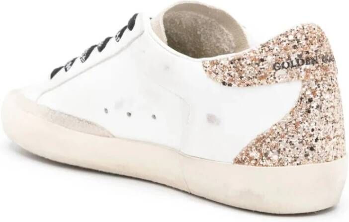 Golden Goose Glitter Star Leren Sneakers White Dames