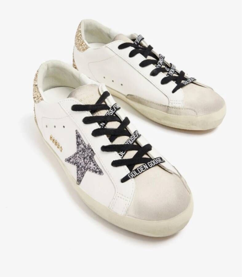 Golden Goose Glitter Star White Sneakers White Dames