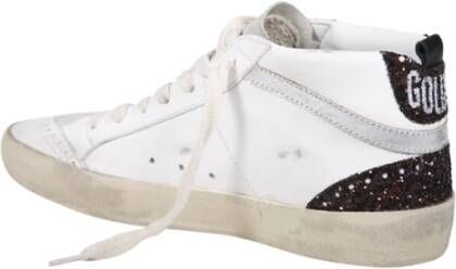 Golden Goose Glitter Ster Leren Hak en Golf White Dames