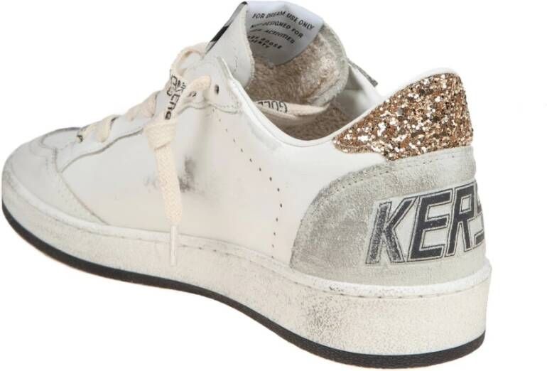 Golden Goose Glitter Ster Leren Sneakers Vintage Stijl White Dames