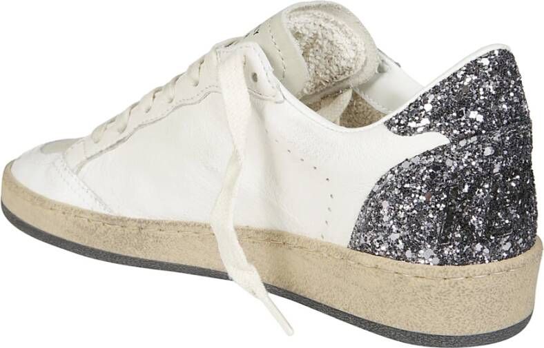 Golden Goose Glitter Ster Leren Sneakers White Dames