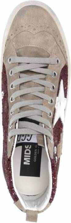 Golden Goose Glitter Ster Patch Sneakers Red Dames