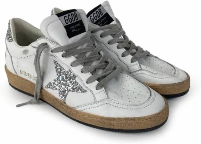 Golden Goose Glitter Ster Witte Sneakers White Dames