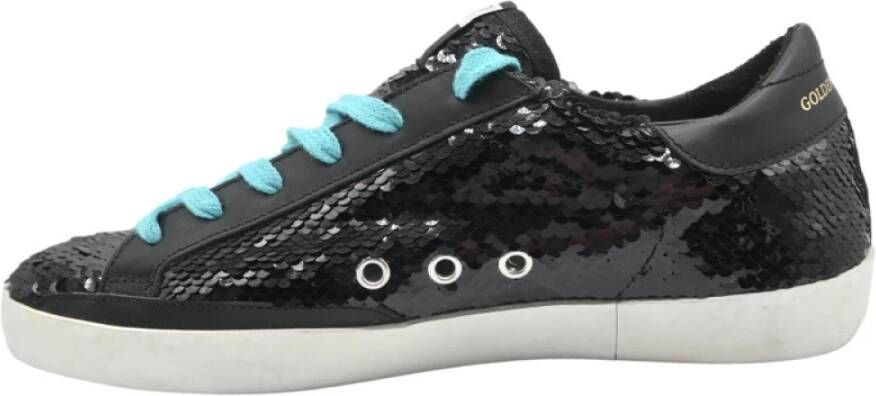 Golden Goose Glitter Strass Zwarte Sneakers Black Dames