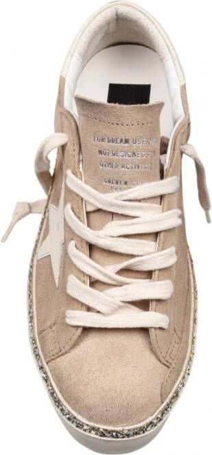 Golden Goose Glitter Suède Sneakers met Leren Ster Brown Dames