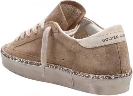 Golden Goose Glitter Suède Sneakers met Leren Ster Brown Dames