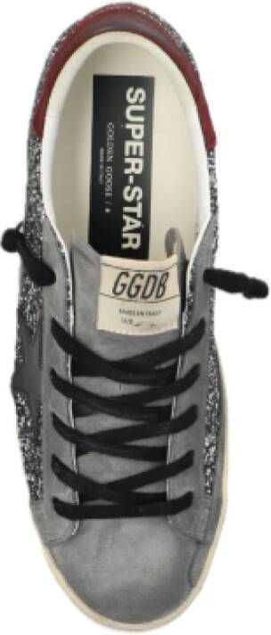 Golden Goose Glitter Suède Sneakers met Rode Hiel Gray Dames