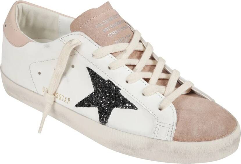 Golden Goose Glitter Super Star Sneakers White Dames