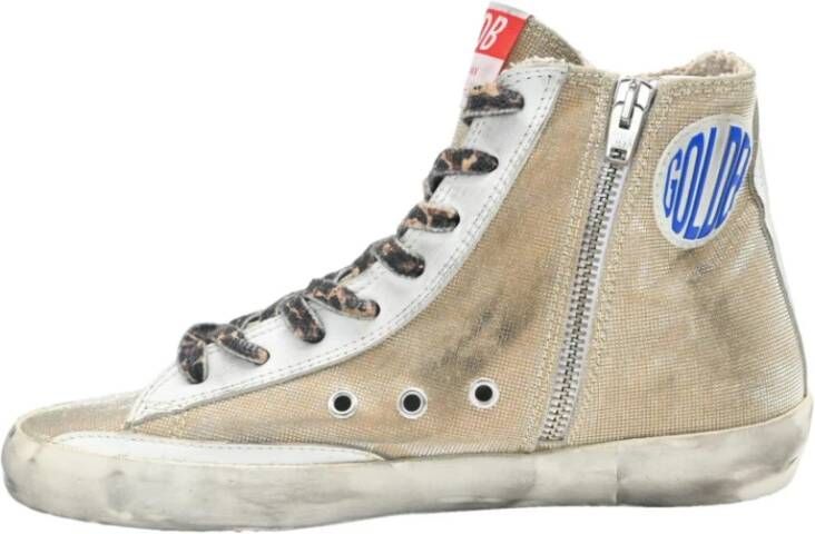 Golden Goose Goud IJs en Wit Sneakers Beige Dames