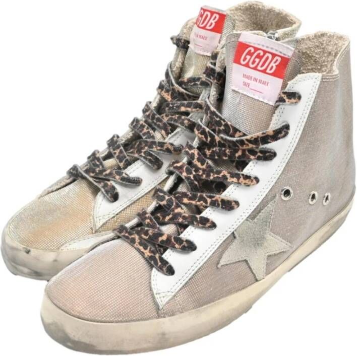 Golden Goose Goud IJs en Wit Sneakers Beige Dames