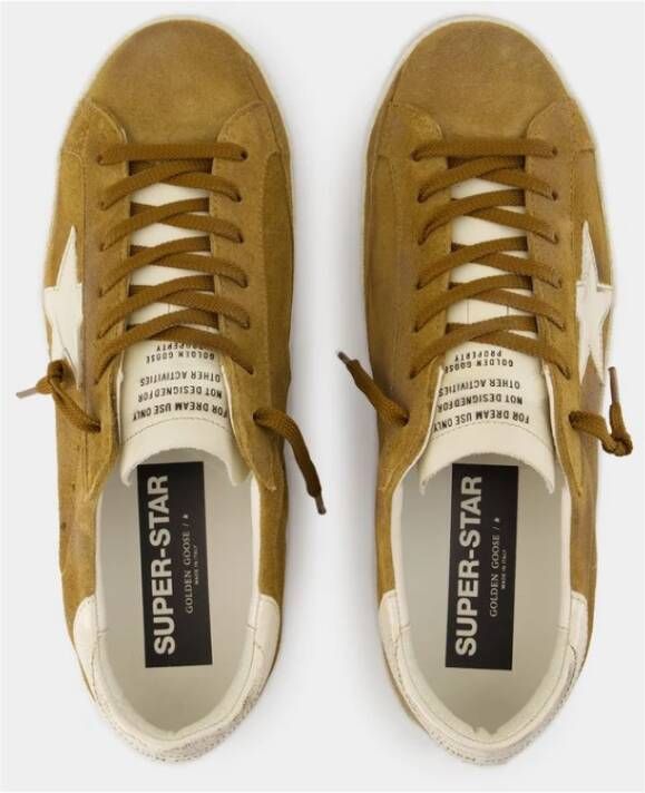 Golden Goose Gouden Ster Leren Sneakers Bruin Brown Heren