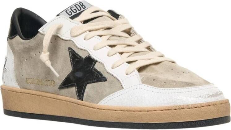 Golden Goose Grijze Ball Star Sneakers Gray Heren