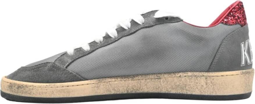 Golden Goose Grijze Blauwe Ster Sneakers met Glitter Achterkant Gray Heren