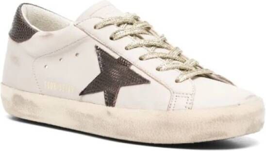 Golden Goose Grijze Bruine Ster Sneaker White Dames