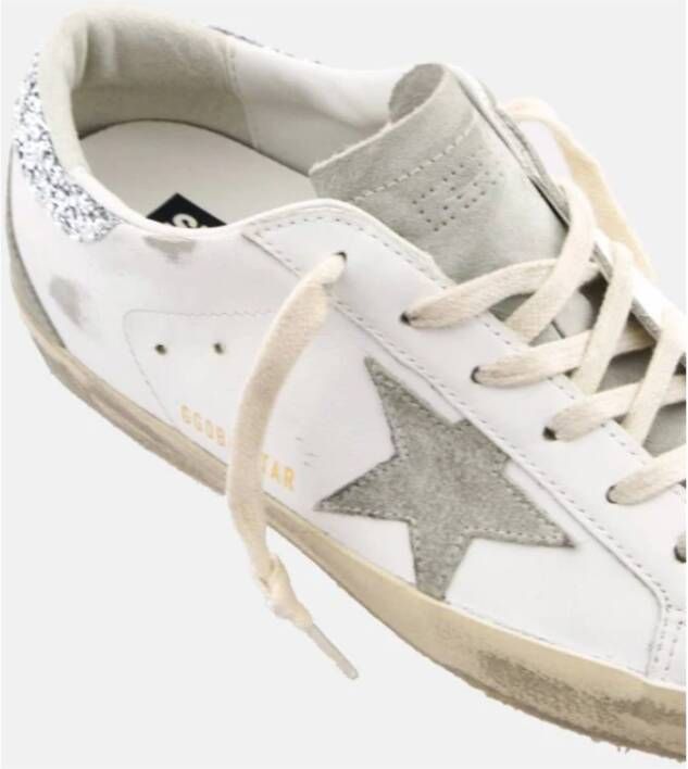 Golden Goose Grijze Glitter Hiel Ster Sneakers White Dames