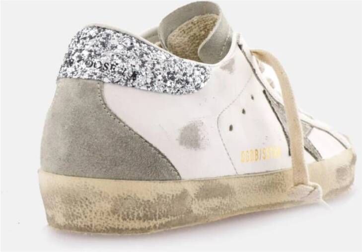 Golden Goose Grijze Glitter Hiel Ster Sneakers White Dames