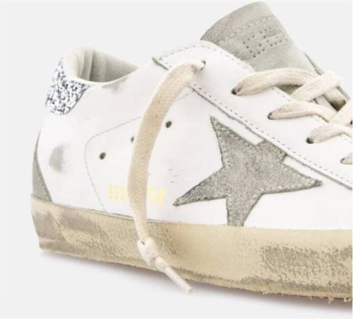 Golden Goose Grijze Glitter Hiel Ster Sneakers White Dames