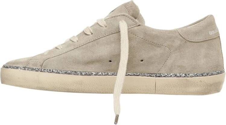 Golden Goose Grijze Klassieke Sneakers met Glitteraccenten Gray Dames