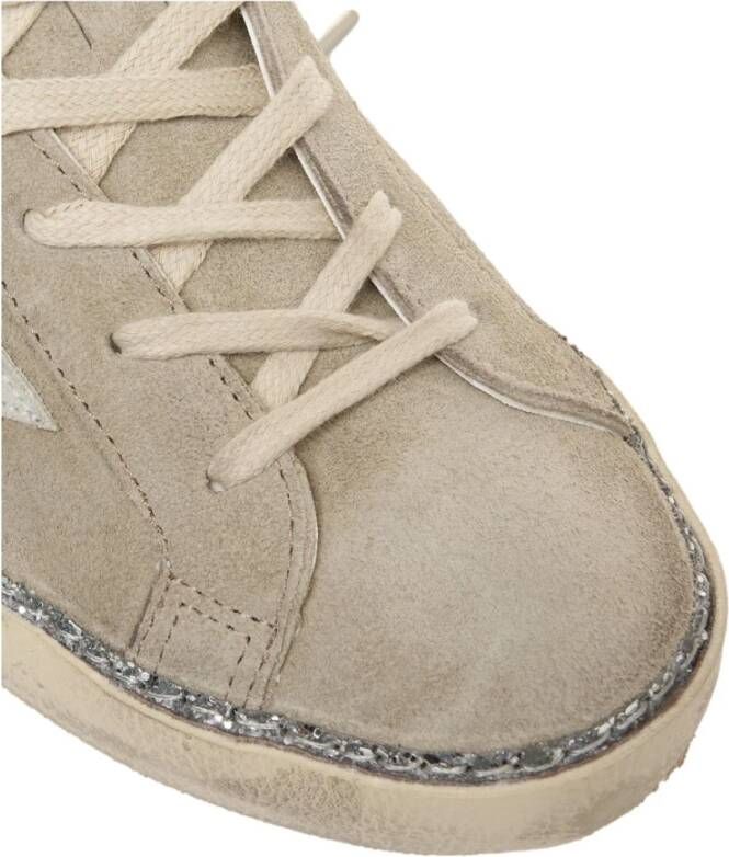 Golden Goose Grijze Klassieke Sneakers met Glitteraccenten Gray Dames