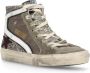 Golden Goose Grijze Leren High-Top Sneakers met Glitter Gray Dames - Thumbnail 3