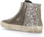 Golden Goose Grijze Leren High-Top Sneakers met Glitter Gray Dames - Thumbnail 4