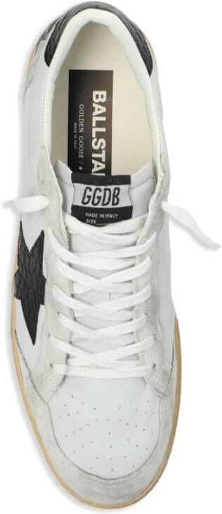 Golden Goose Grijze Leren Sneakers Gray Heren